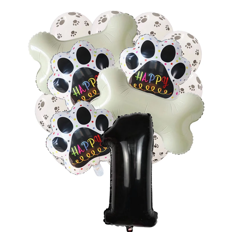 12pcs Dog Paw Foil Balloons Bone Shaped Mylar Balloon Party Favor Party Supplies For Bachelor Party Big Bone Aluminum Balloon