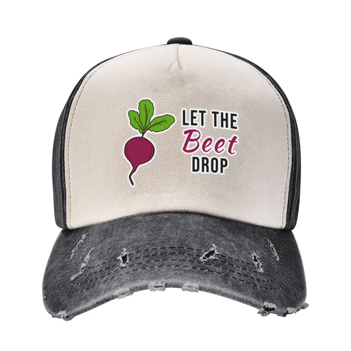 Let the Beet Drop - Food Word Pun Baseball Cap Golf Hat Luxury Hat Designer Man Women's