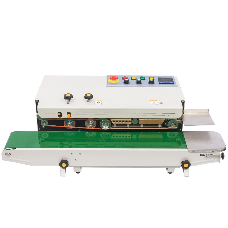 

FRD1000L Horizontal Deepened Sealing continuous band sealer with solid ink code printer plastic bag sealing machine