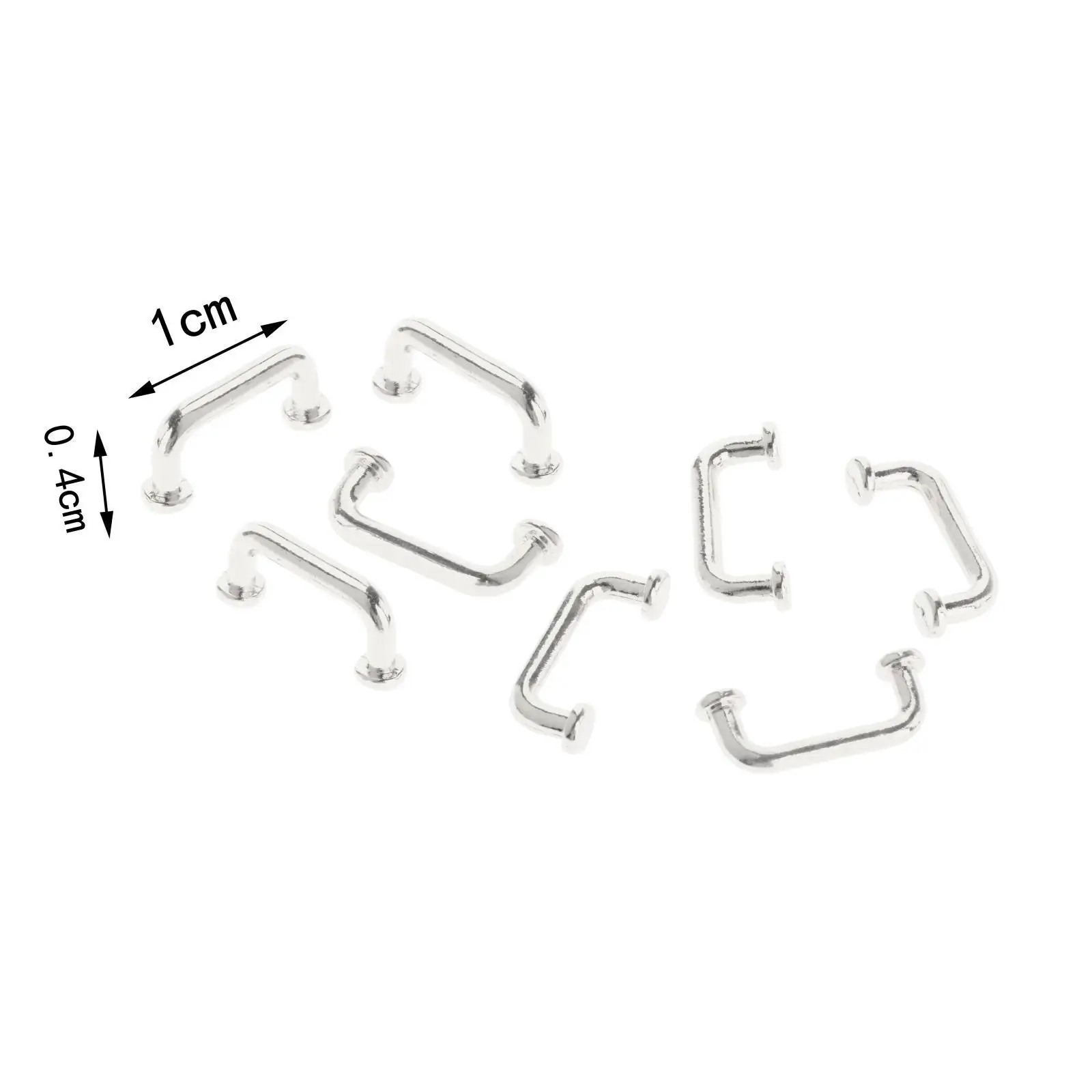 

6x 1/12 Mini Pulls, Dollhouse Model, Hmde Vintge Decortive DIY Cbinet Door Pull Hles Door Hle for Gte Drwer