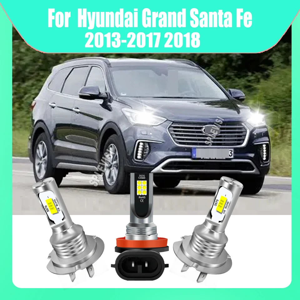 

H7 h7 H11 LED Headlight Bulb Hi Low Beam Foglight 6000K Perfect Beam Pattern For Hyundai Grand Santa Fe 2013 2014 2015 2016-2018