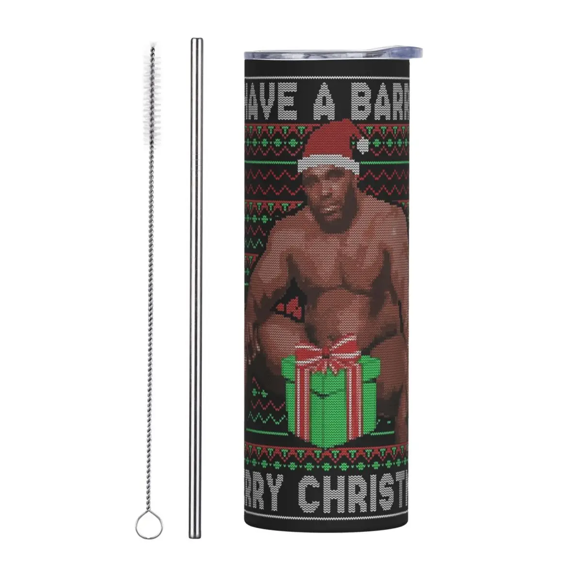 Have A Barry Merry Christmas Meme Ugly Sw Stainless Steel Tumbler Vacuum Insulated Mugs Thermal Cold Cups Straws With Lid 20oz