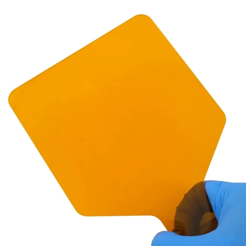 1pc Orange Handheld Dental Shield Plate Eye Protector Curing Light Shield Protective Plate Board Lamp Filter Dentist Clinic Tool