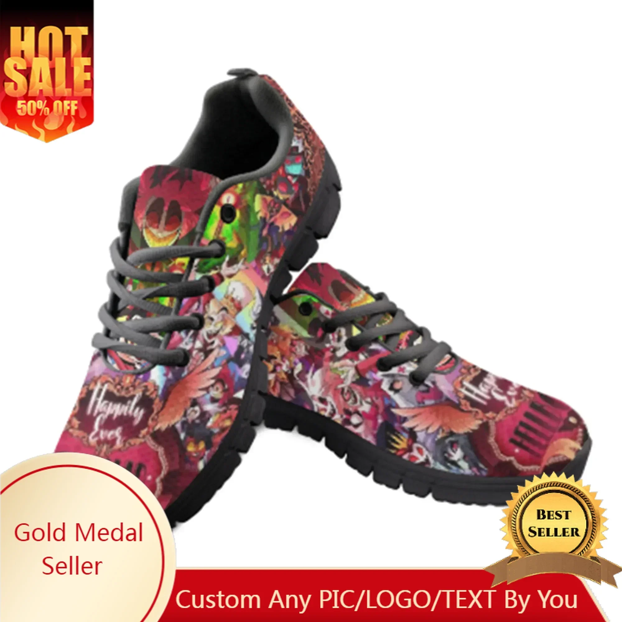 

Cartoon H-Hazbin Hotel Sports Shoes Mens Womens Teenager Customized Sneakers Tailor-Made Shoe High Quality Couple