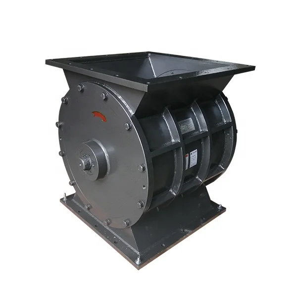 The flow through airlock rotary valve used with dal mill machine in feed processing machines in the pneumatic system