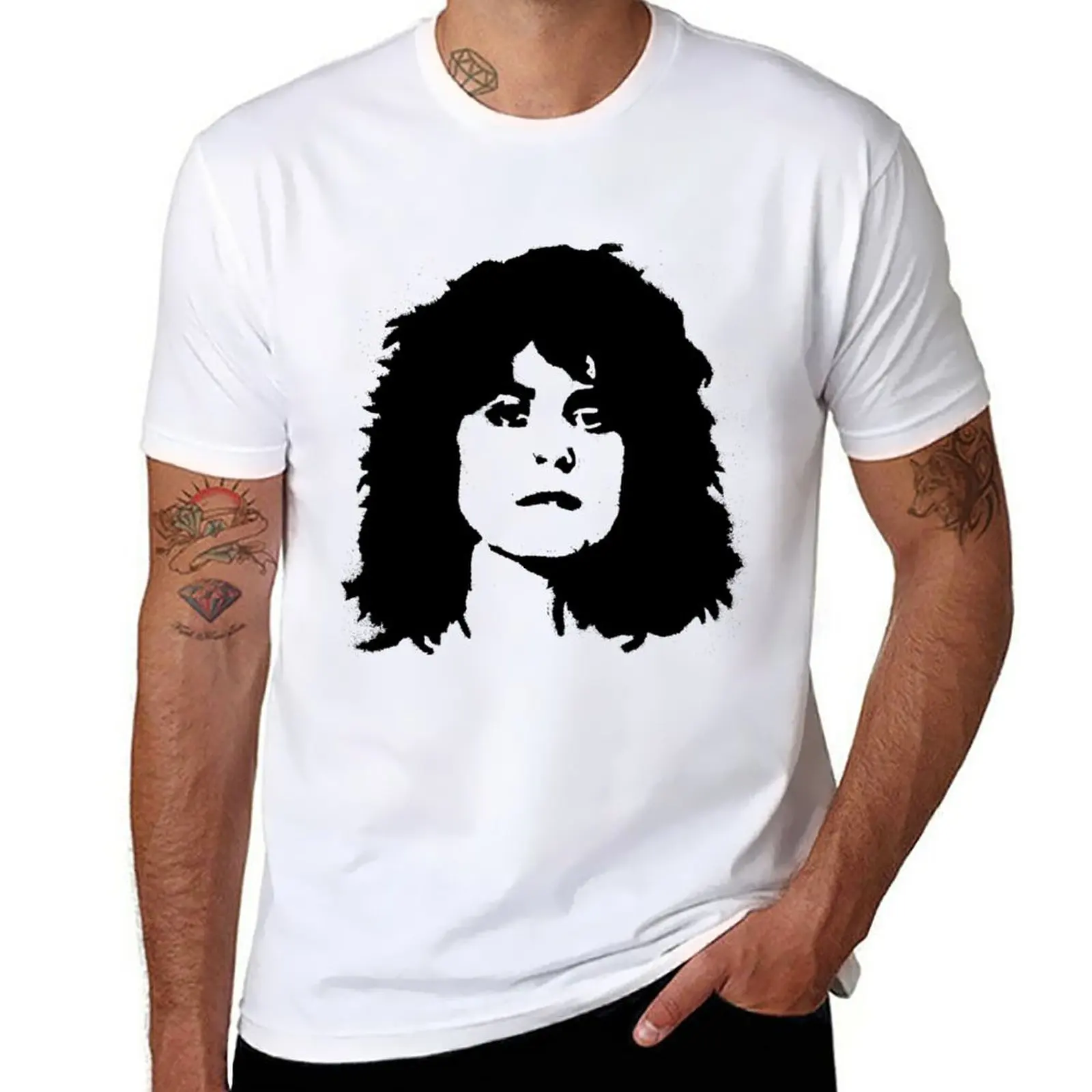 New Retro Vintage Retro T Rex Marc Bolan Tribute T-Shirt cute tops sweat shirt men t shirts