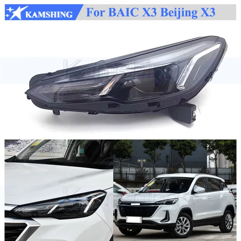 

Kamshing Headlight Front Bumper Head Light For Baic X3 Beijing X3 Head Lamp Headlamp Auto Light
