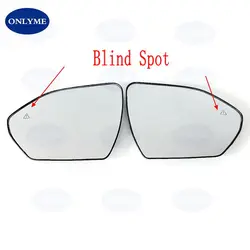 Car Heated Convex Mirror Glass With Blind Spot Warning Light For HYUNDAI Ix35 / TUCSON 2021 2022 2023