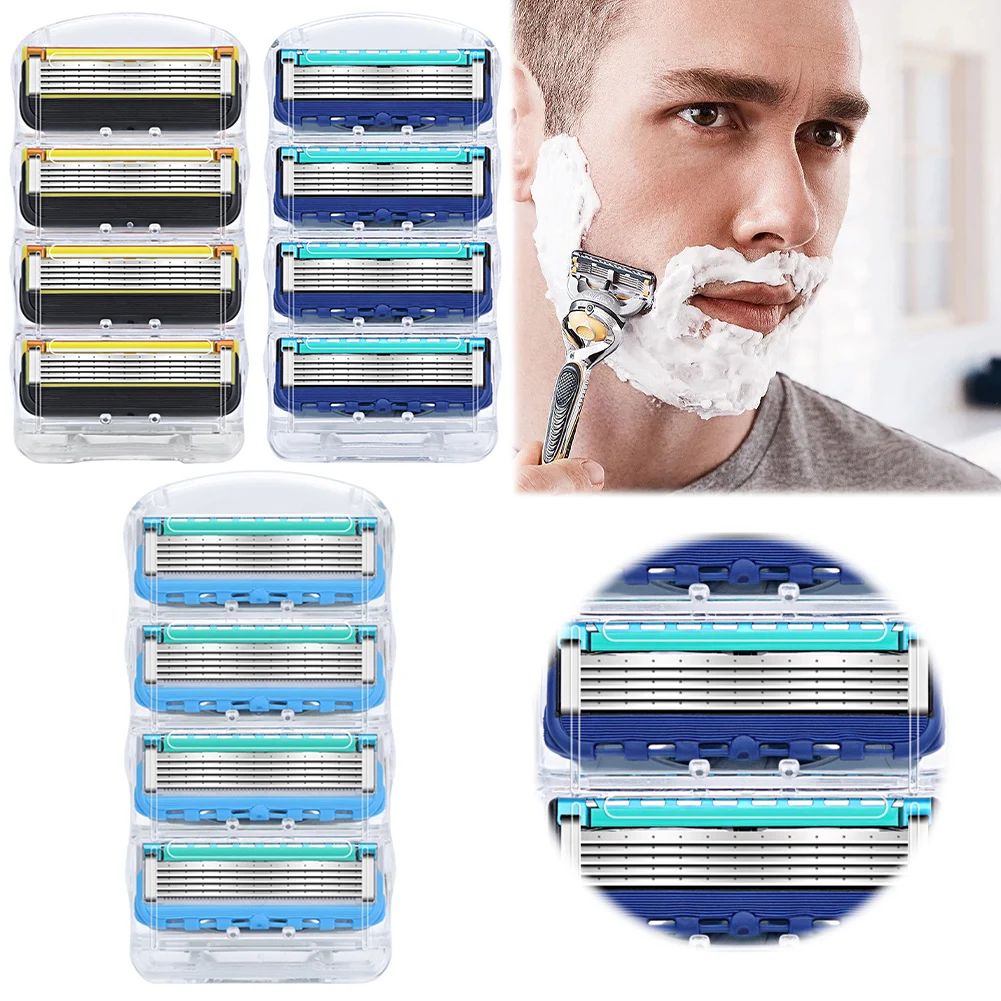 Cuchillas de afeitar de repuesto para hombre, repuesto de cuchillas de afeitar para Gillette Fusion Proglide, 4/20 piezas