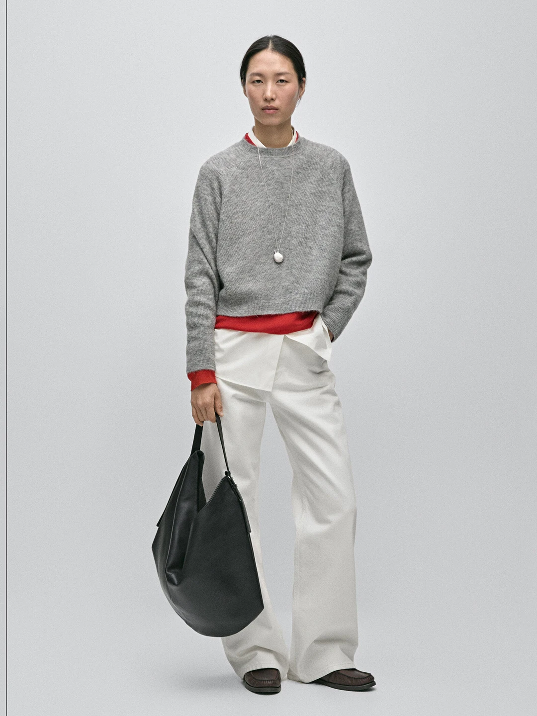 

Новый женский вязаный шерстяной свитер MD с длинным рукавом и круглым вырезом, мягкий, повседневный, для работы, простой дизайн, удобный крой, весна 2026