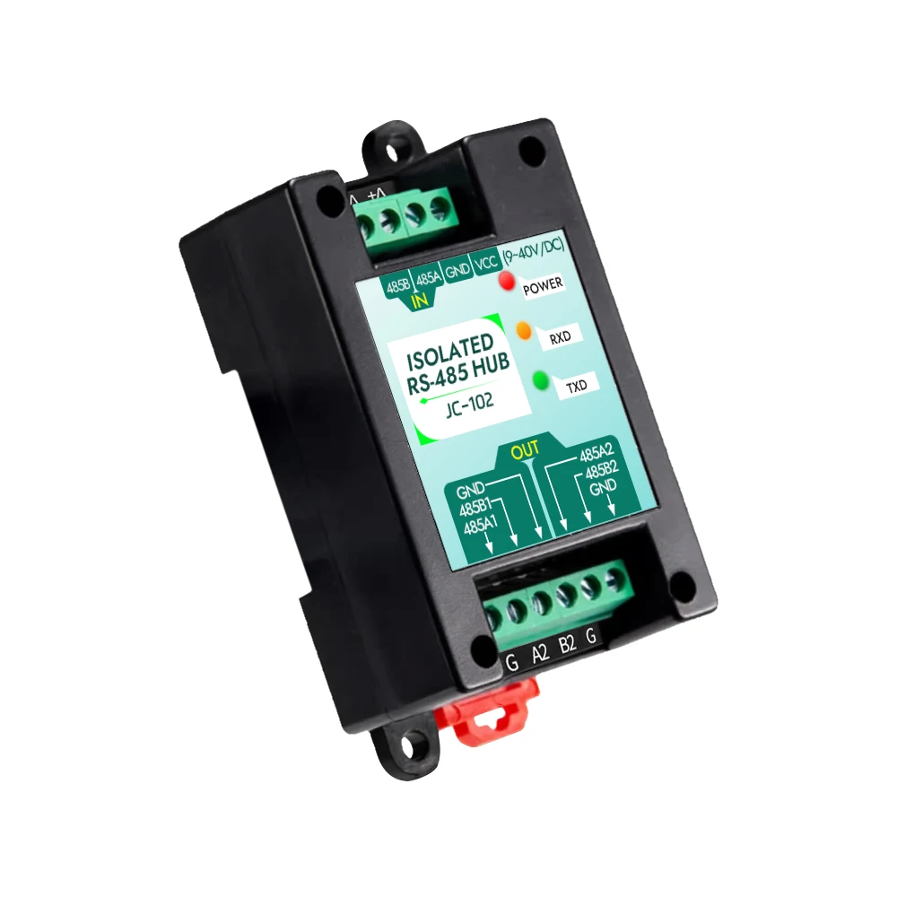 محور مكرر RS485، 1 Master 2 Slaves، موسع مضخم إشارة معزول بصريًا من 1 إلى 2 مع حماية من زيادة التيار