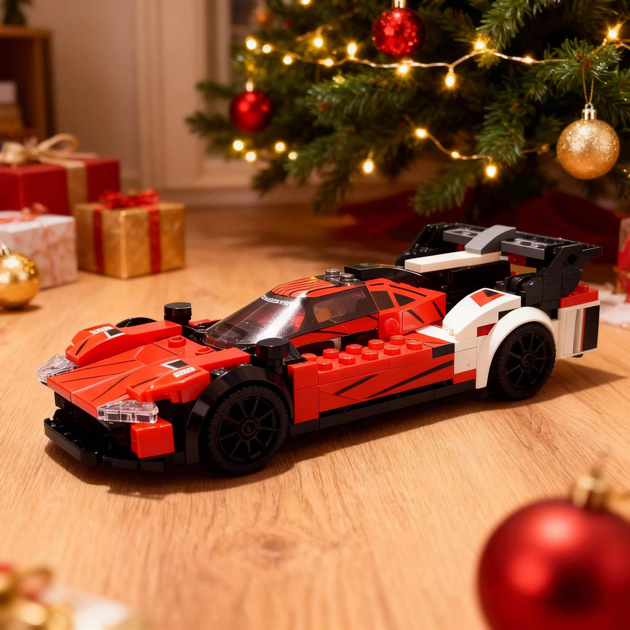 245pcs MOC City Champions F Rrari 499P Modificata 76916 Model Christmas Gift Creative Assembly For Lovers Art