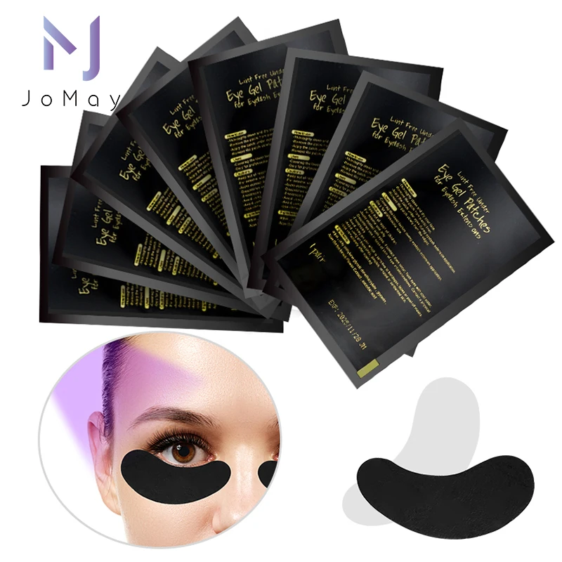 50pairs Lint Free Under Eye Gel Pads Hydrating Eye Paper Patches Grafted Eyelashes Extension UV Eye Tips Sticker Makeup Tool