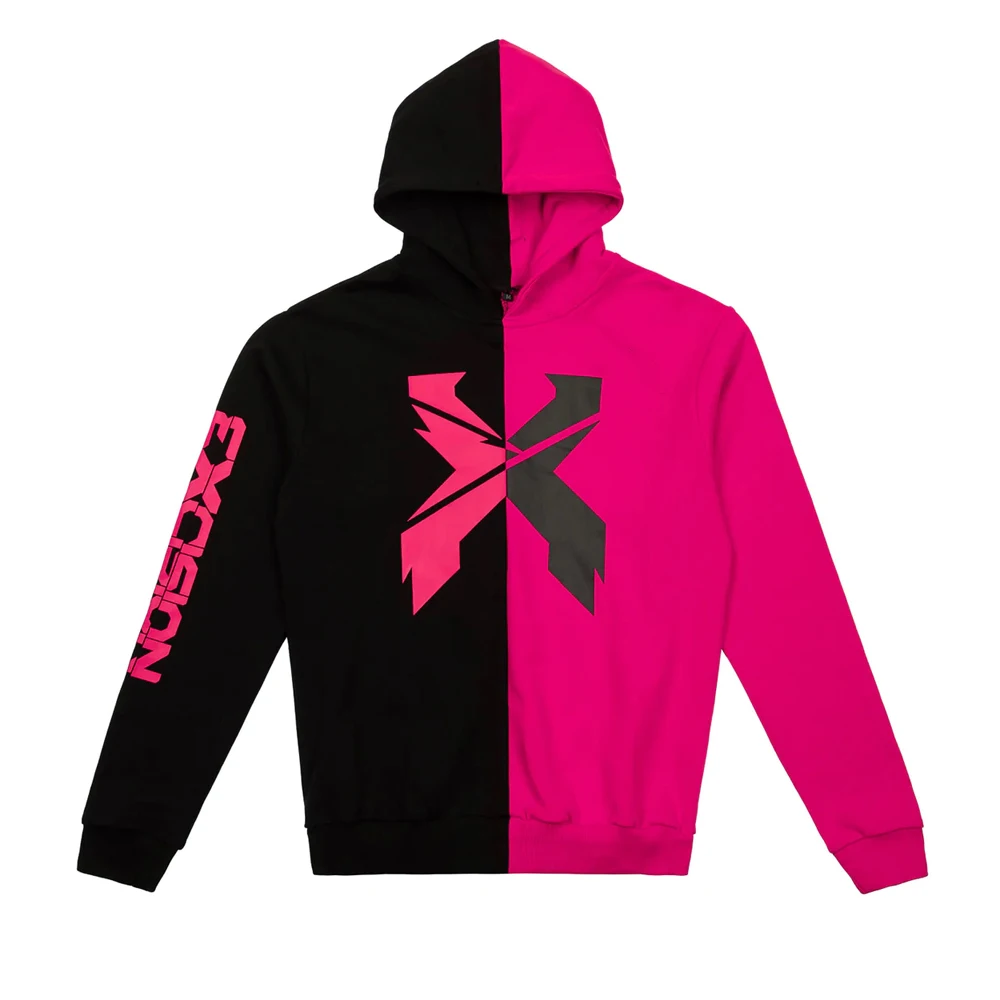 

Excision Sliced Logo Split Hoodie Unisex Long Sleeve Streetwear Women Men Hooded Sweatshirt 3D Clothes