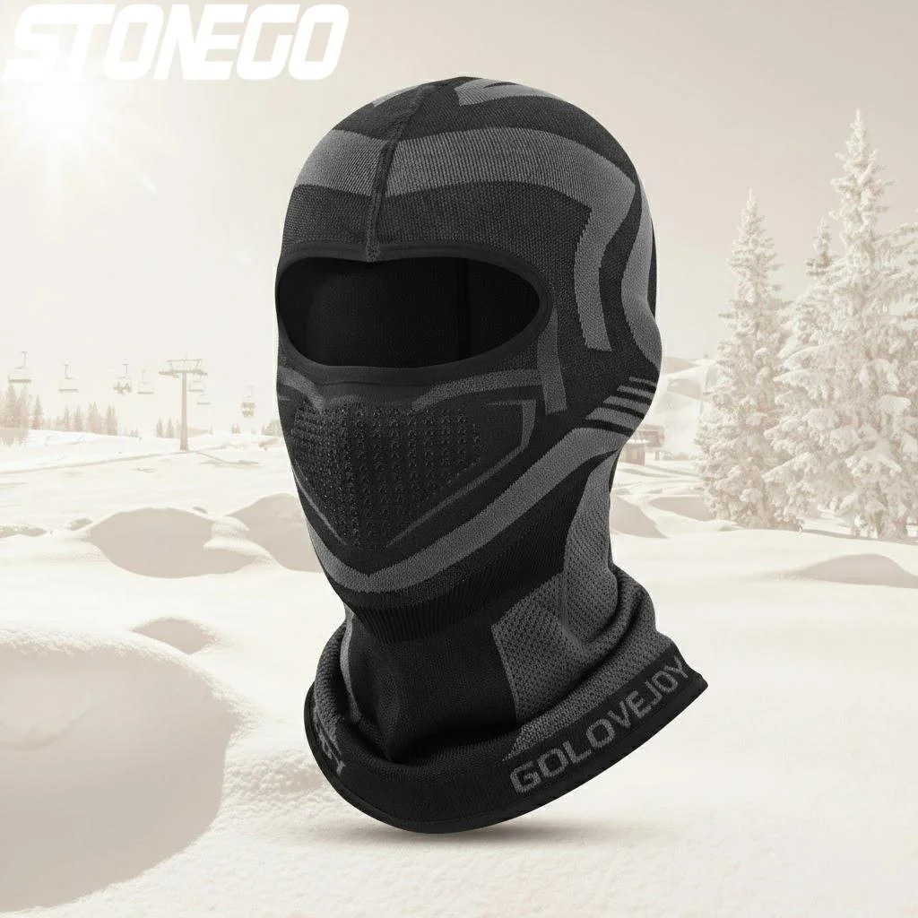 Windproof Face Mask for Motorcycles Bicycles Adjustable Size Cold-Proof Helmet Liner Outdoor Sports Safety Gear