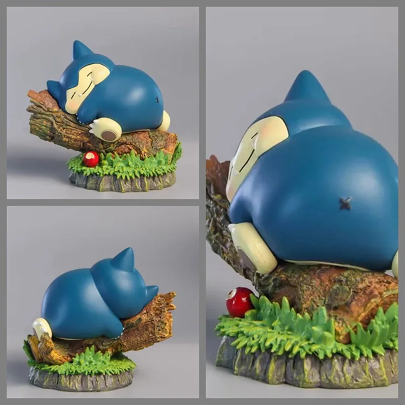 11cm New Pokemon Little Fat Sleep Snorlax Q Version Gk Lovely Series Sleep Action Figures Cartoon Collect Dolls Model Toys Gifts