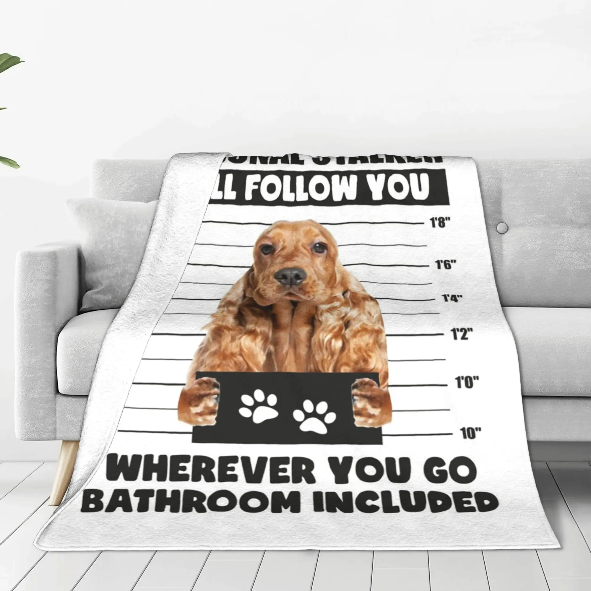 Funny English Cocker Spaniel Puppy Sayings Blankets Fleece Sofa Throw Blanket for Couch Bedding Office Throws Bedspread Quilt