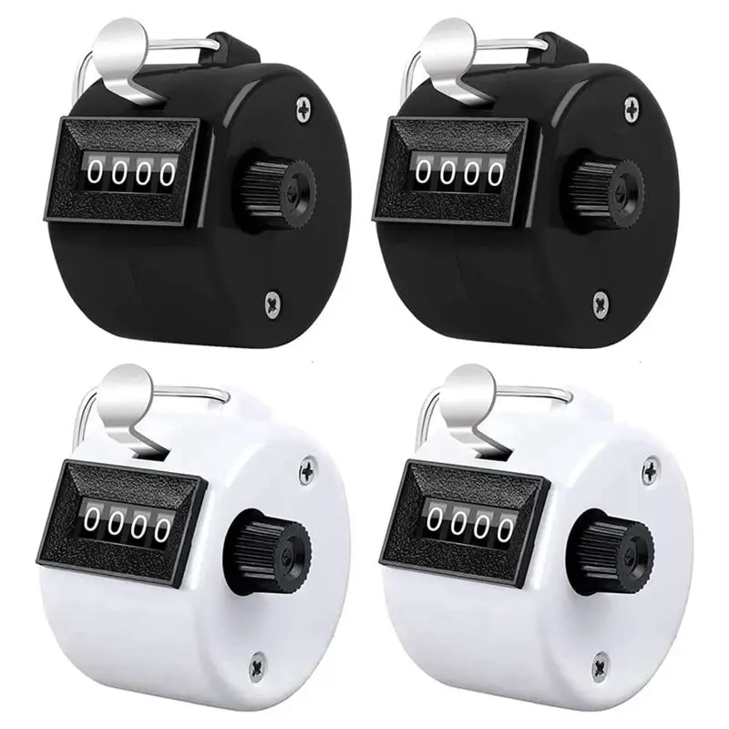 SUMMER SALE Pack of 4 Counter Clicker 4-Digit Number Count,Handheld Mechanical Counters Clickers Pitch Counter