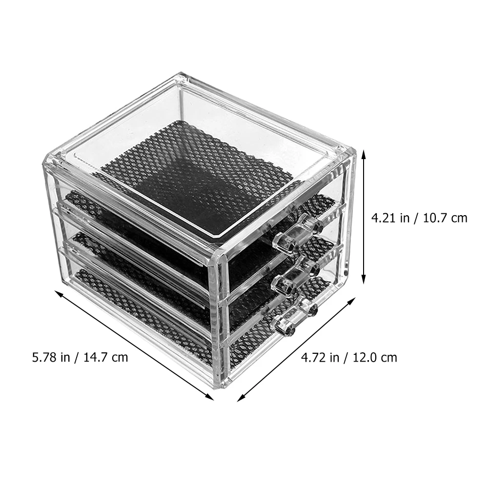 

Drawer 1 Layer Transparent Makeup Container Earrings Jewellery Organizer Large Capacity Storage Desktop Box Multiple