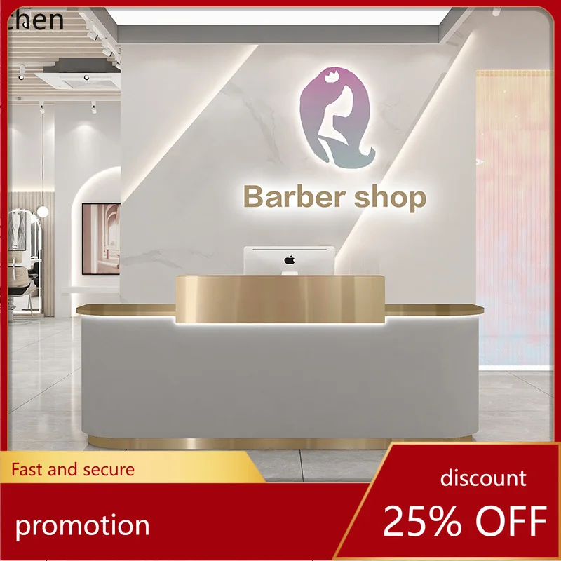 

HXL Beauty Salon Cashier Clothing Hairdressing Lacquer Reception Desk