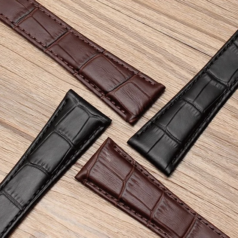 20mm 22mm 23mm pulseira de couro genuíno substituição para cartier tank solo masculino feminino pulseira azul vermelho rosa pulseira cinto