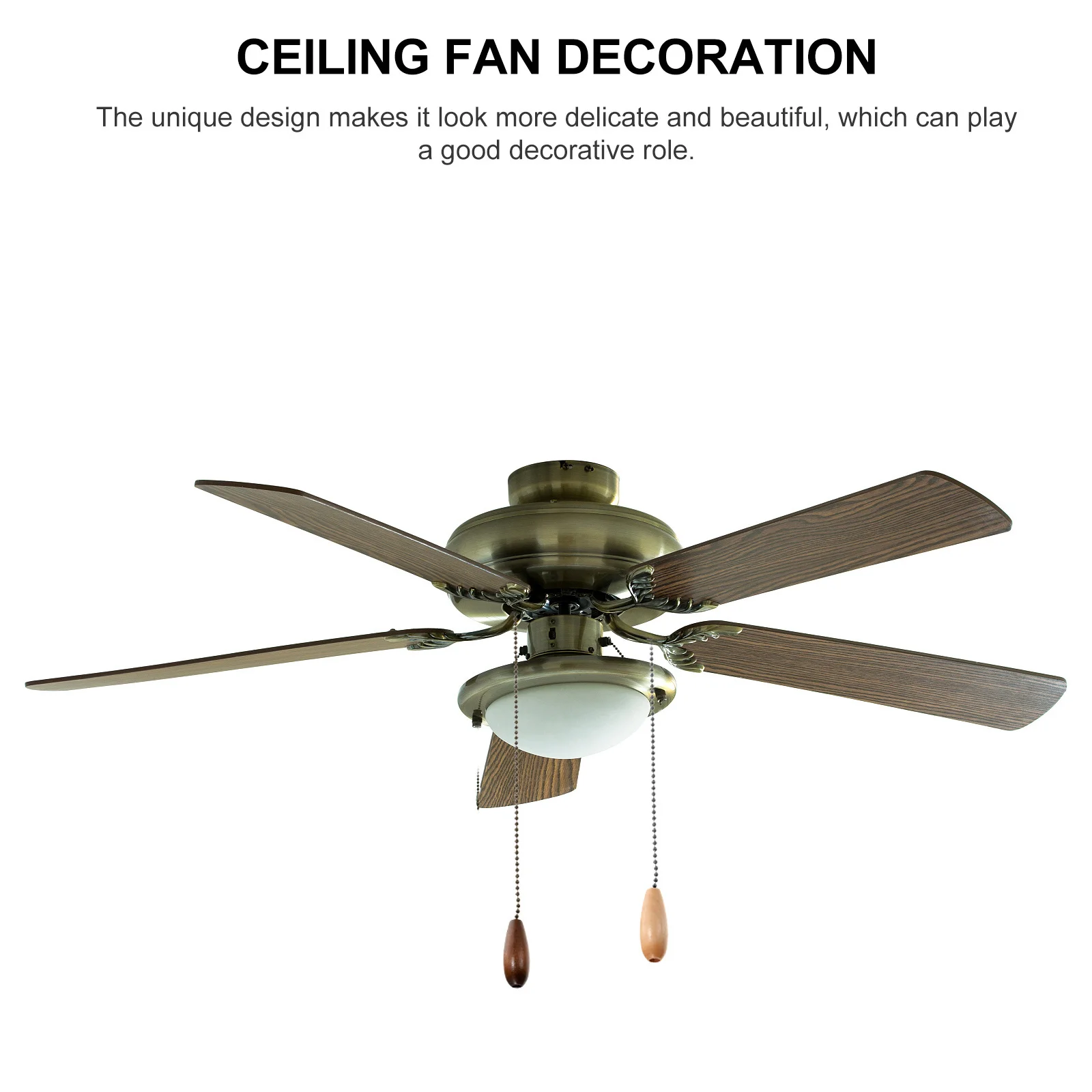 

4Pcs Fan Light Pull Chain Extender Durable Copper Iron Material Easy Install Ceiling Bedroom Kitchen Bathroom Decor