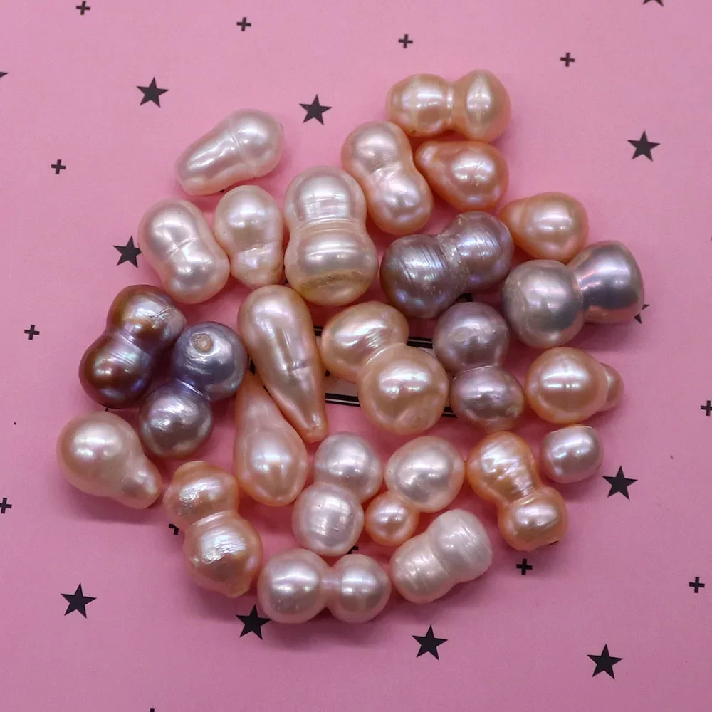 Colored Irregular Loose Non-porous Edison Freshwater Pearls Random Dispatch DIY Handcrafted Charming Jewelry Accessories 9-19mm