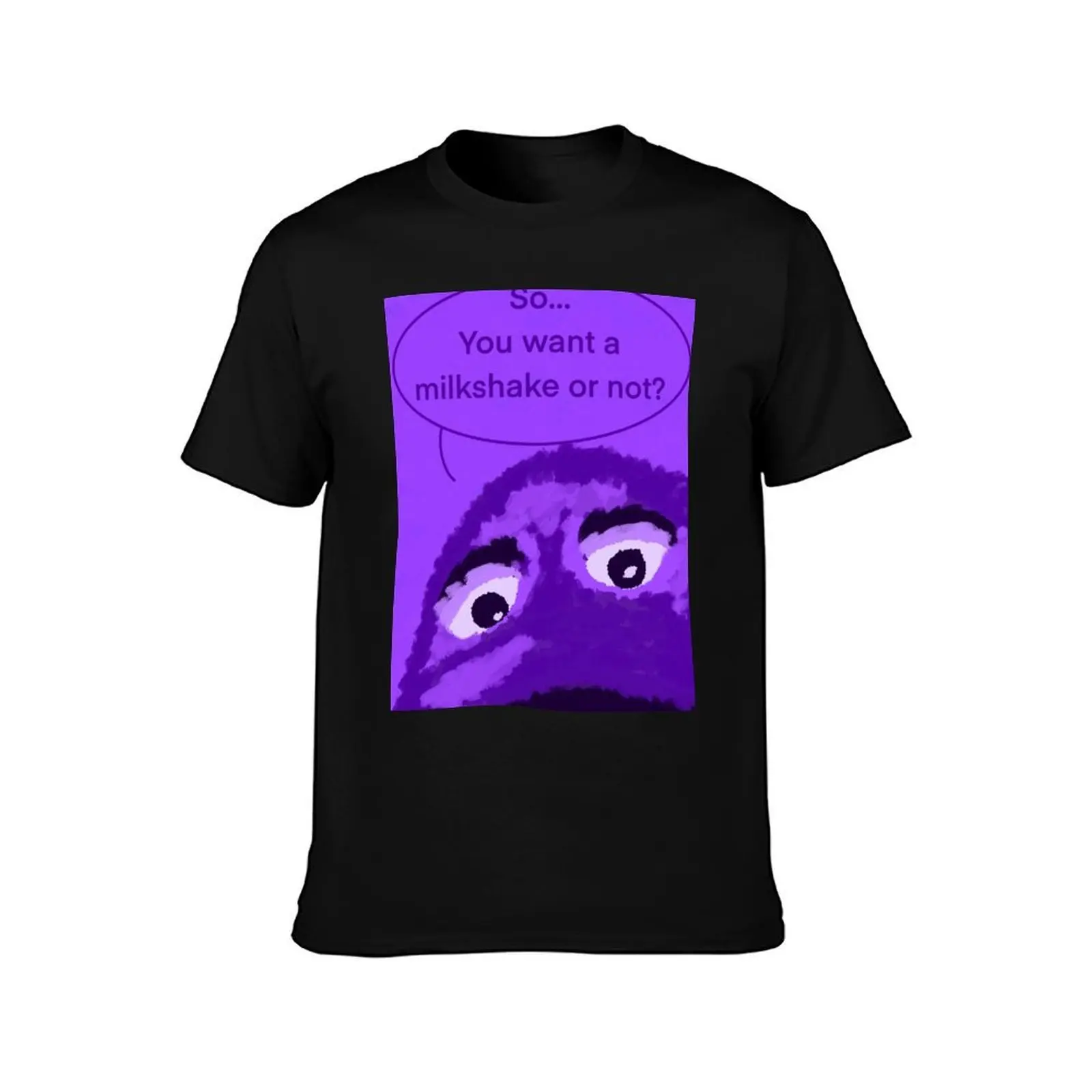 Order Up - Grimace T-Shirt, Summer Casual Cotton Tee, Oversized Streetwear Tops, Vintage Graphic Print, Loose Fit Short Sleeve