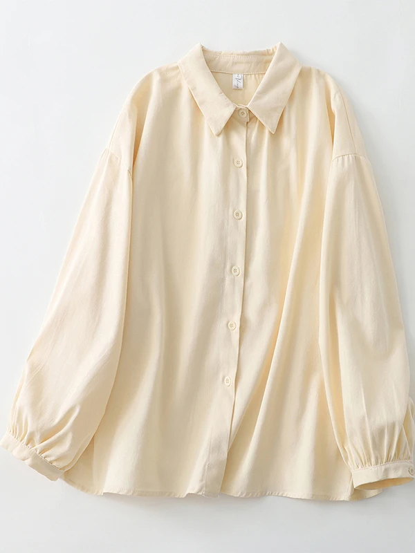

Ele Loose Women's irt Large Size Artistic T Top Breathable Long Sve Vintage Sle Faionable Casual Wear