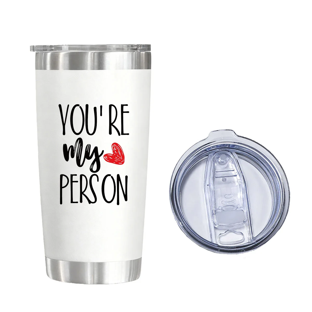 

You're My Person Vacuum Flasks Tumblers 20 oz Water Glasses for Christmas Birthday