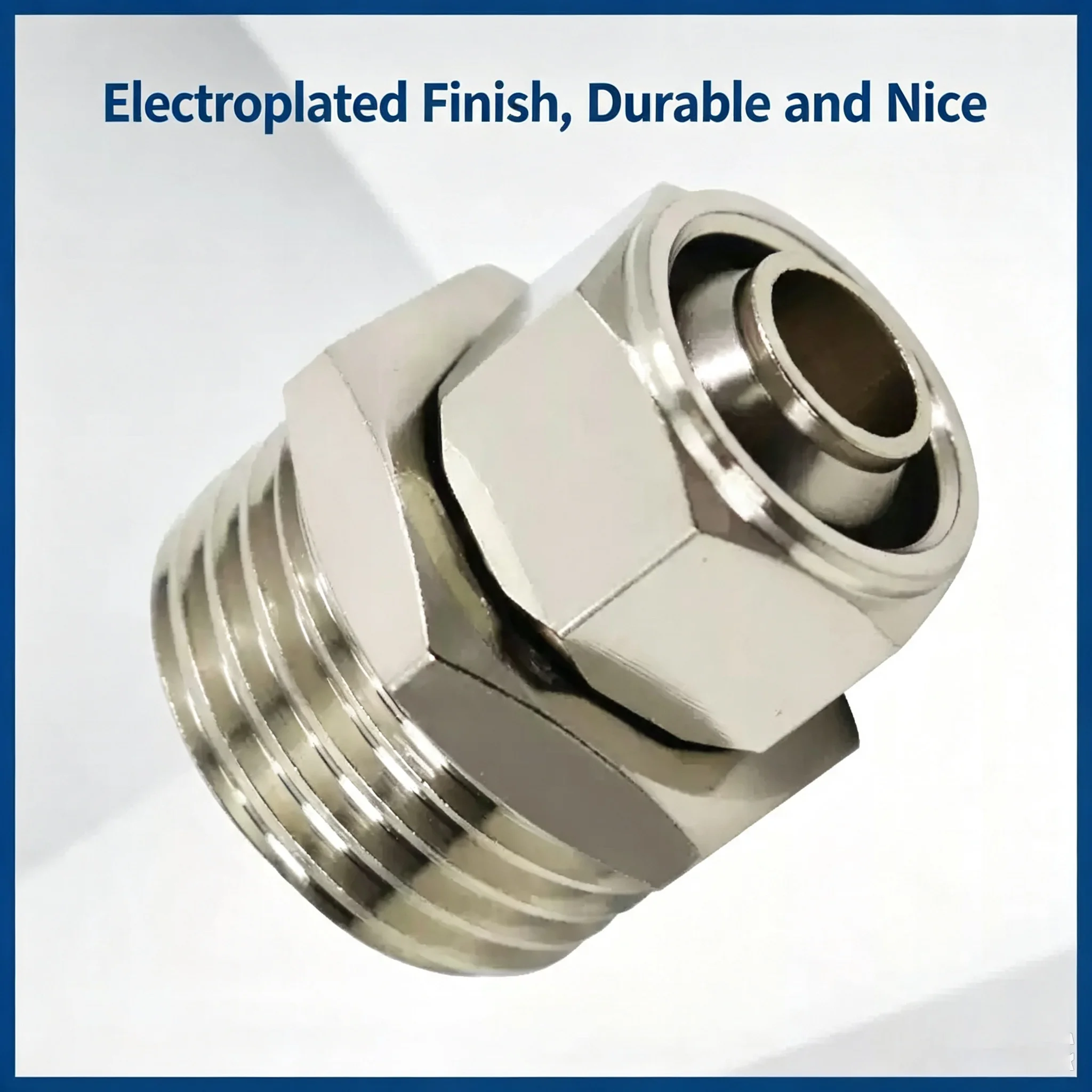 1/8 1/4 Hose FIittings Pneumatic Connector Quick Screw Adapter Copper Nickel Plating PC6 8 10mm Fast Twist Joint Male Thread