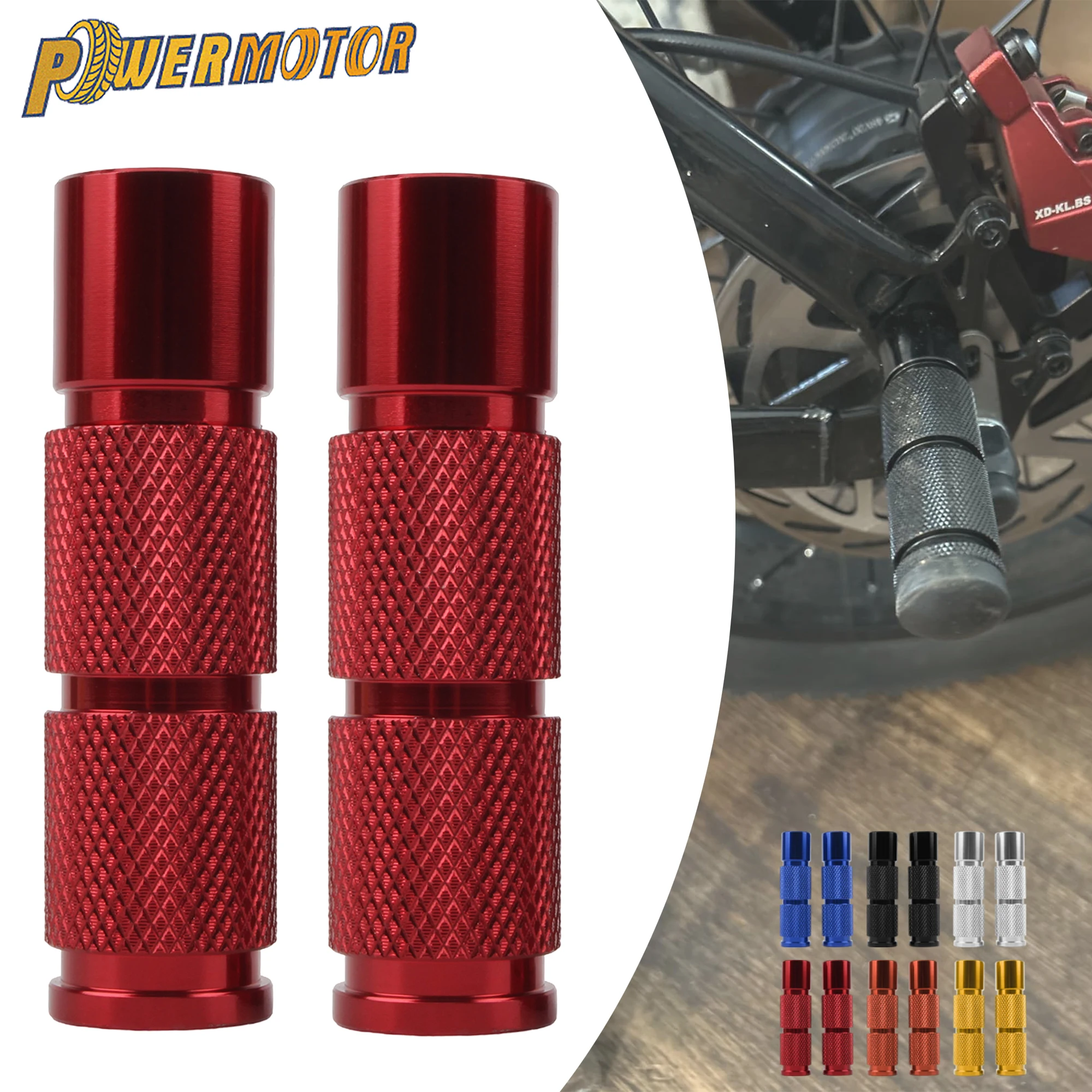 

M8 Motorcycle Footrests CNC Aluminum Modified For Honda Kawasaki Yamaha BMW KAYO BSE Scooter ATV Supermoto Foot Pegs Pedals Par