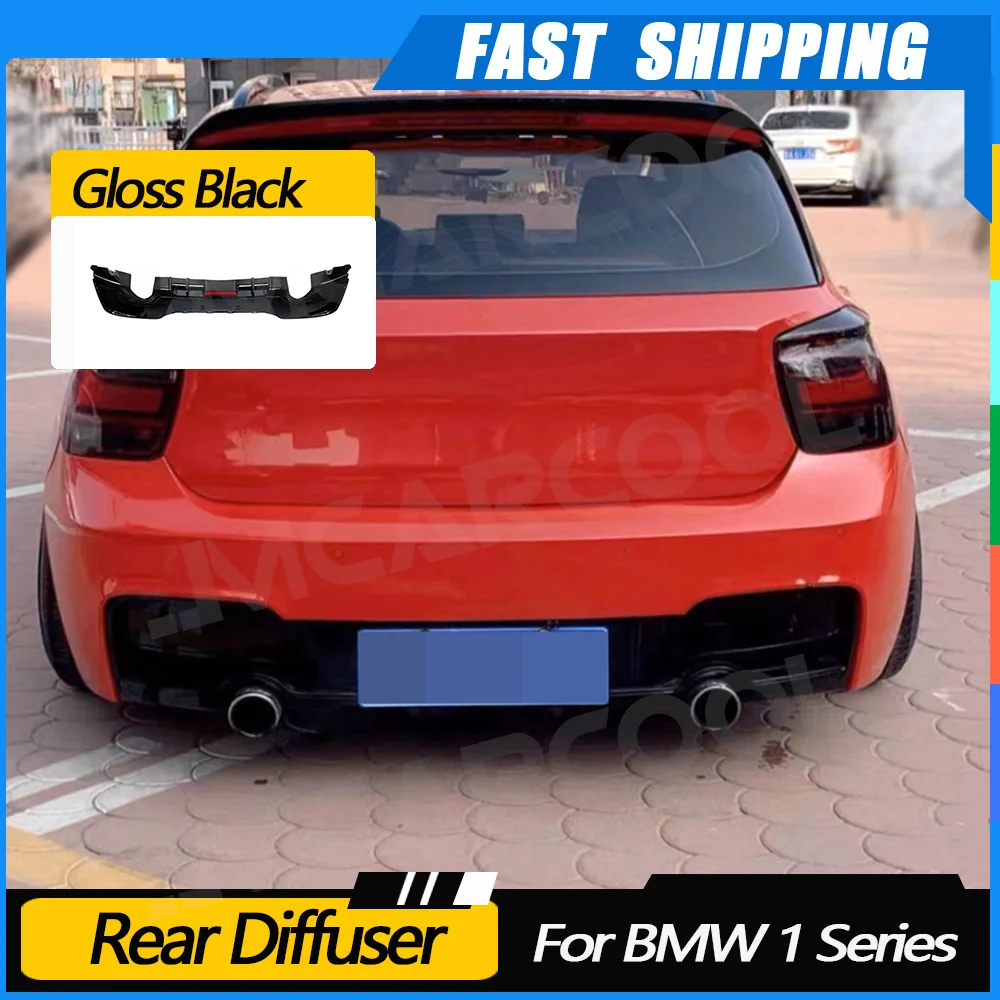 

Car Gloss Black Rear Bumper Diffuser Spitter For BMW 1 Serise F20 M Sport 2012 2013 2014 Rear Diffuser Cars Accessories