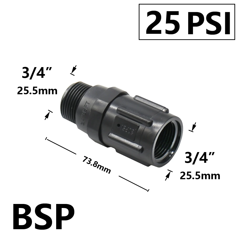 3/4 Iinch gwint BSP niski przepływ zawór do regulacji ciśnienia rolnych nawadniania kropelkowego ciśnienie 15/20/25/30/45PSI zawory redukcyjne
