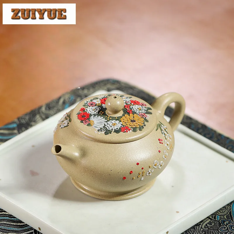 

150ml Aesthetic Yixing Purple Clay Teapots Handmade Pot Raw Ore Green Mud Kettle With Strainer Zisha Tea Set Tea Services Craft