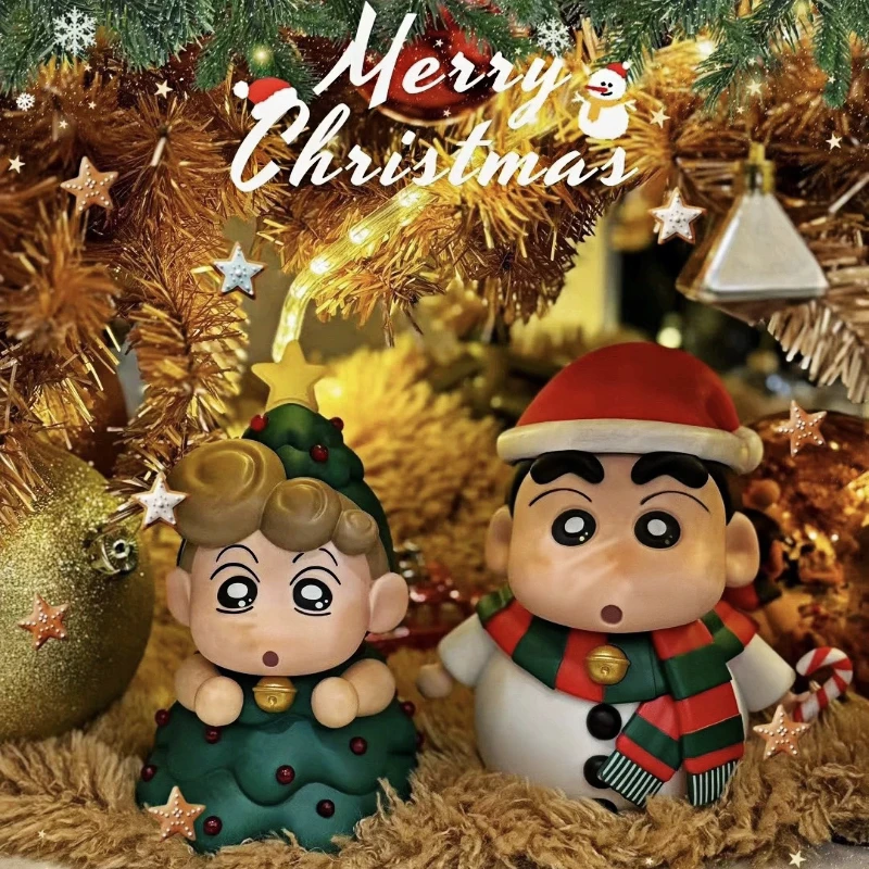 

21cm12cm Shinnosuke Nohara Nohara Himawari Crayon Shin Chan Christmas Tree Cute Anime Figure Model Doll Pvc Collection Toys Gift