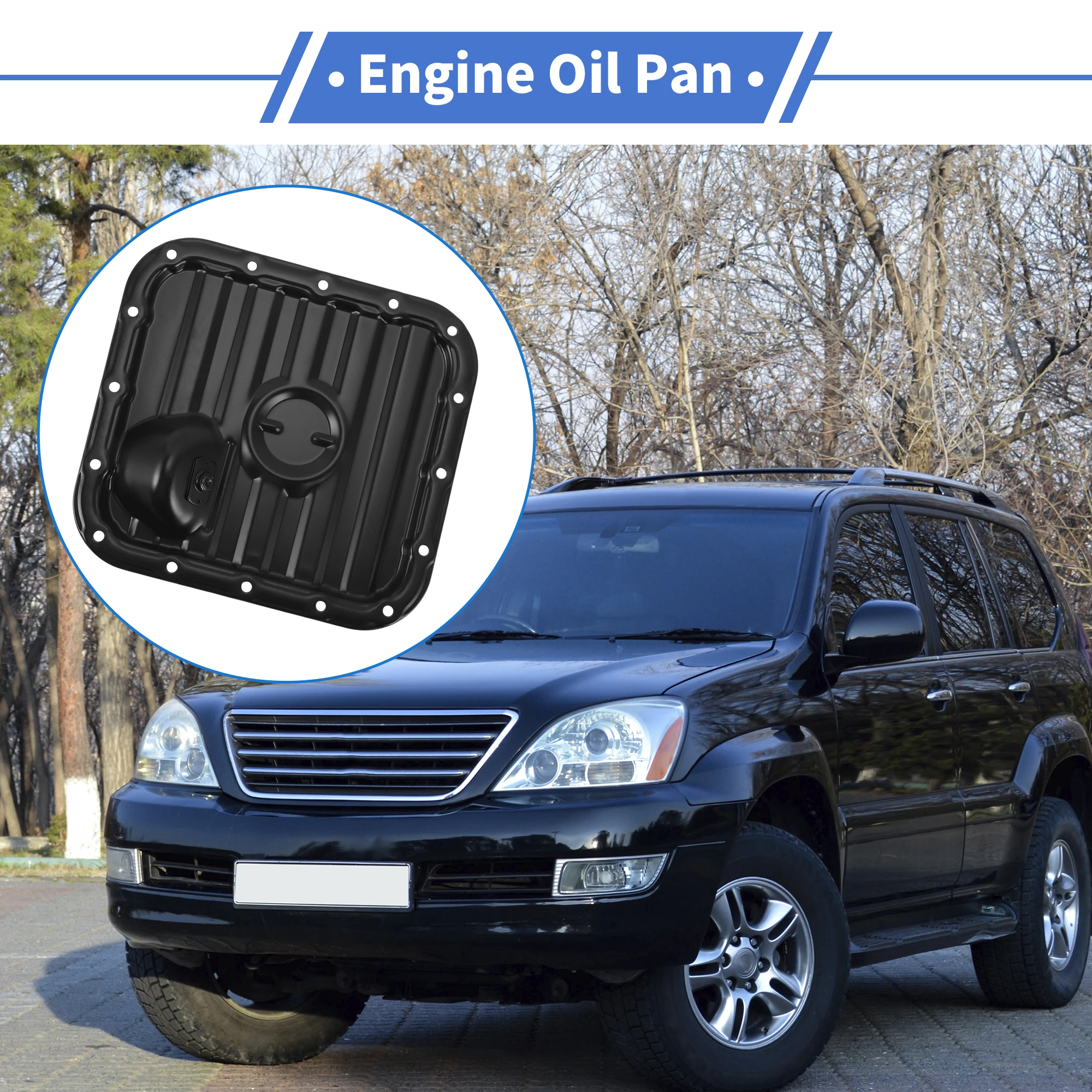 

UXCELL 1 Pc No.1210231040 Engine Oil Pan for Toyota for Lexus GS 2012 Steel Black