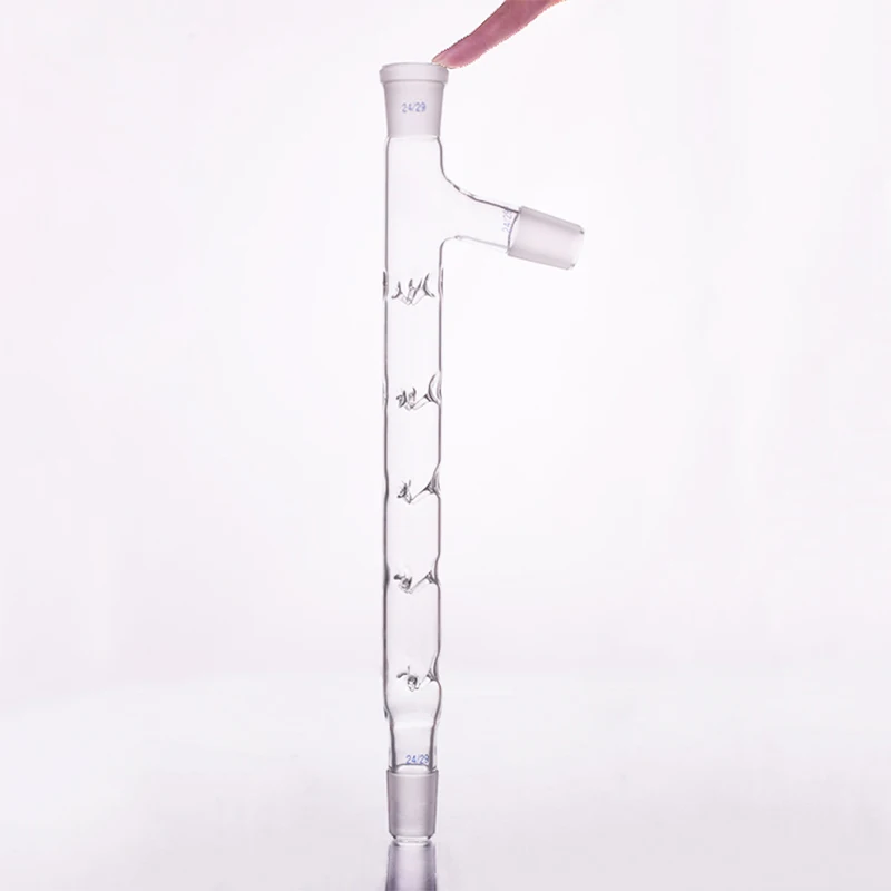 Wechsler Fractionation Column,L. 100mm/200mm/300mm/400mm/500mm,Joint 19/26,Spike-shaped fractionating tube with branch plug
