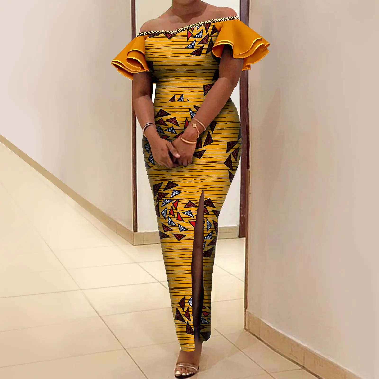 Afripride Ankara Dresses for Women Tailor Made Short Sleeves Ankle Length  Straight Dress Casual Spring&Autumn Style A2225033 - AliExpress 200000532