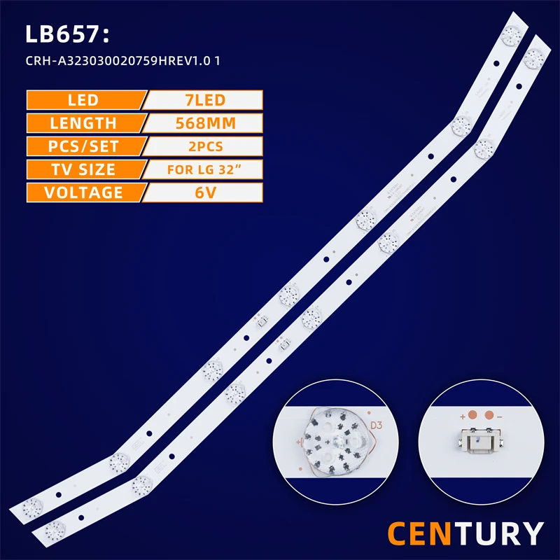 10kit LED backlight strip CRH-A323030020759HREV1.0 1 for LG  32LH500B-UA  32inch