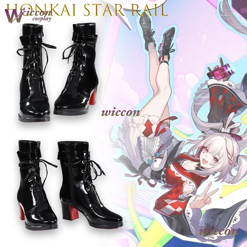 

Костюмные сапоги на высоком каблуке WuHU Honkai Star Rail Sparxie Sparkle для косплея, фестивалей, вечеринок, женские косплей-обувь, реквизит для Хэллоуина