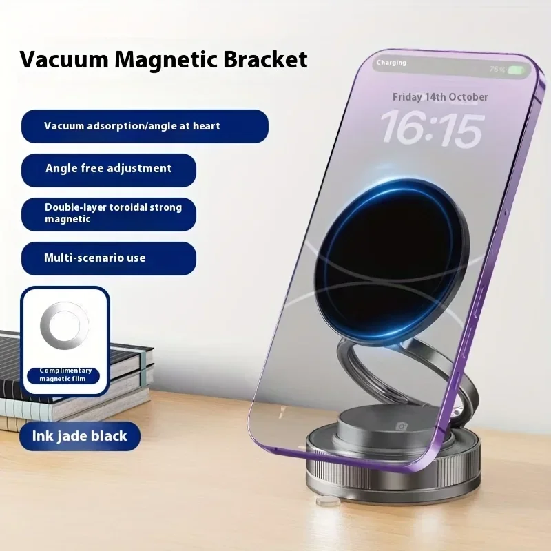 360° Rotating Magnetic Phone Holder, Foldable & Retractable, Universal Compatibility for iPhone 16/15/14/13/12, ABS Material ﻿