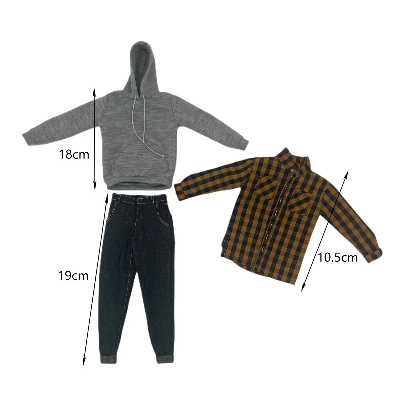 Ensemble de vêtements décontractés pour hommes, 3 pièces, échelle 1:6, costume complet fait à la main pour figurines de poupée de 12 pouces, accessoire, tenue habillée