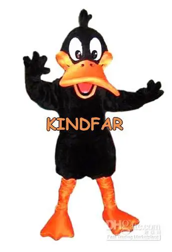 

Новый костюм талисмана для взрослых, Лидер продаж, милый костюм черной утки с героями мультфильмов, плюшевое рождественское платье, костюм талисмана на Хэллоуин
