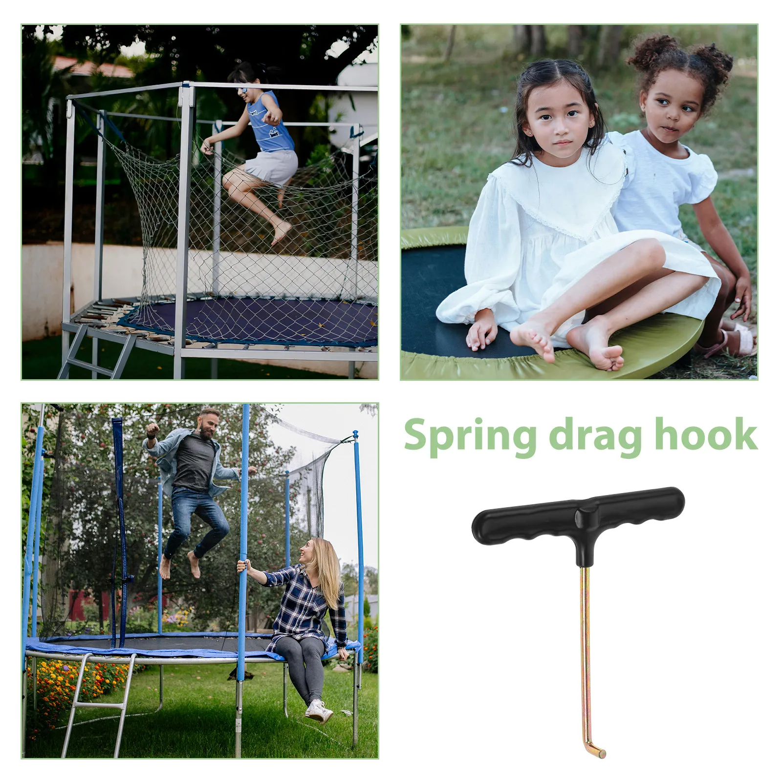 Disassembling Tool Outdoor Spring Hook Multi-function Puller Multi-use Hand Tensioner Handle Trampoline Pulling