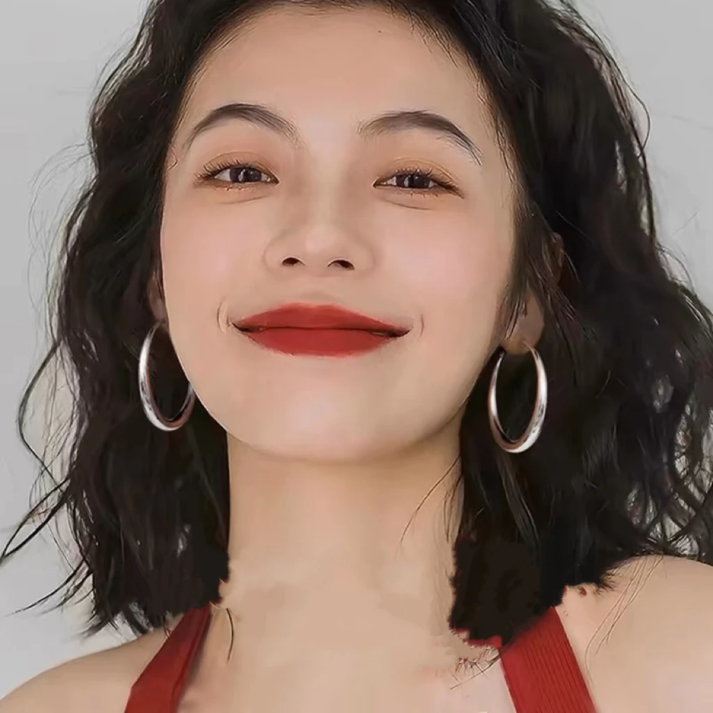 

999 Sterling Silver Earrings, Circle Earrings, Large Circle Earrings, Ear Rings, Plain Circles, High-End Feeling, No Ear Holes,