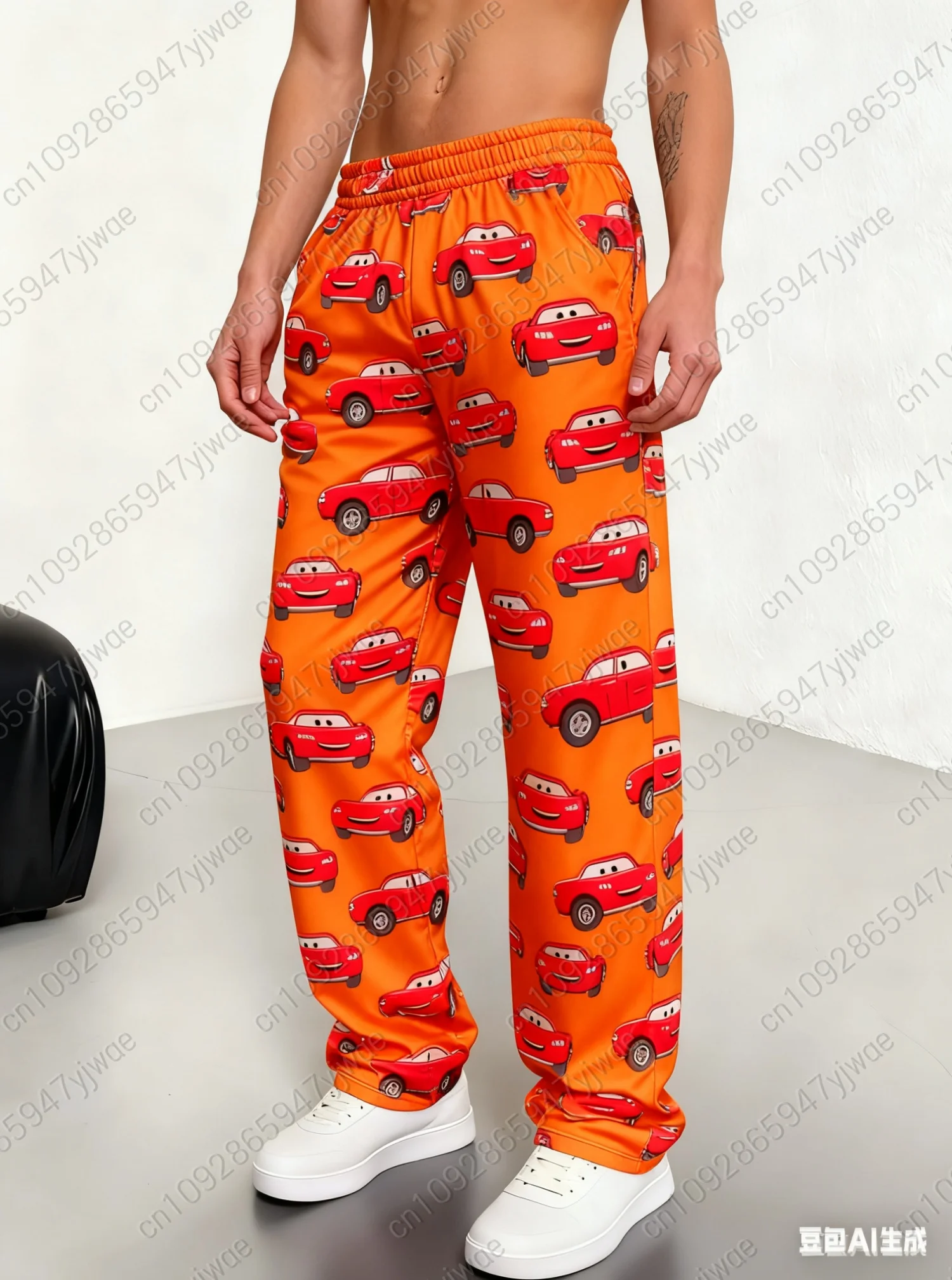 2025 جديد الخريف الرجال البرق ماكوين نمط الكبار السراويل منامة السراويل عارضة اليومية السراويل الطويلة الرجال النساء منامة السراويل