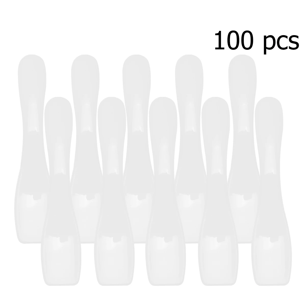 

100pcs Face Mask Scoop Spatula Spoon Stick For Beauty Tools, Facial Cream Mixing Scoop, Portable Durable Spoon For Face