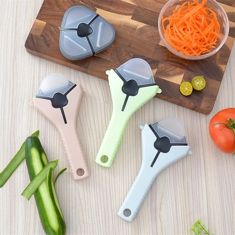 

Stainless steel grater Multi-purpose 3-in-1 Melon grater Detachable plastic handle peeler Kitchen fruit and vegetable grater