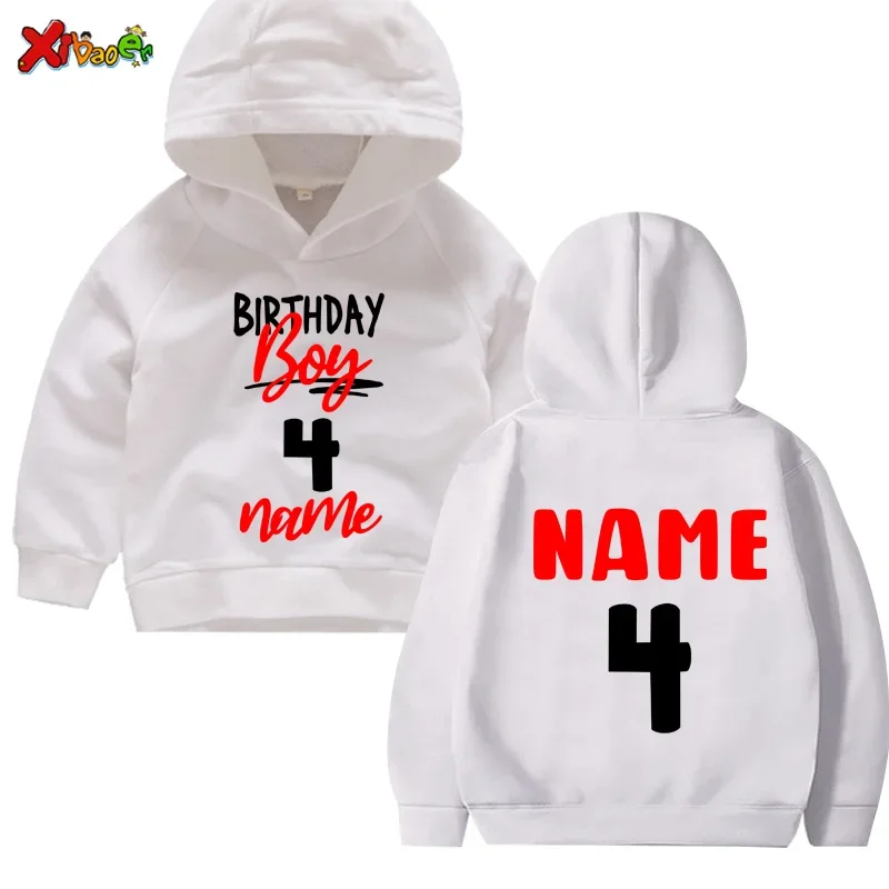 الصبي الأحمر عيد ميلاد هوديس الأولاد بلوزات طويلة الأكمام قميص حفارة عيد ميلاد هوديس 2025 طفل رضيع 3rd عيد ميلاد أنا 6 #2